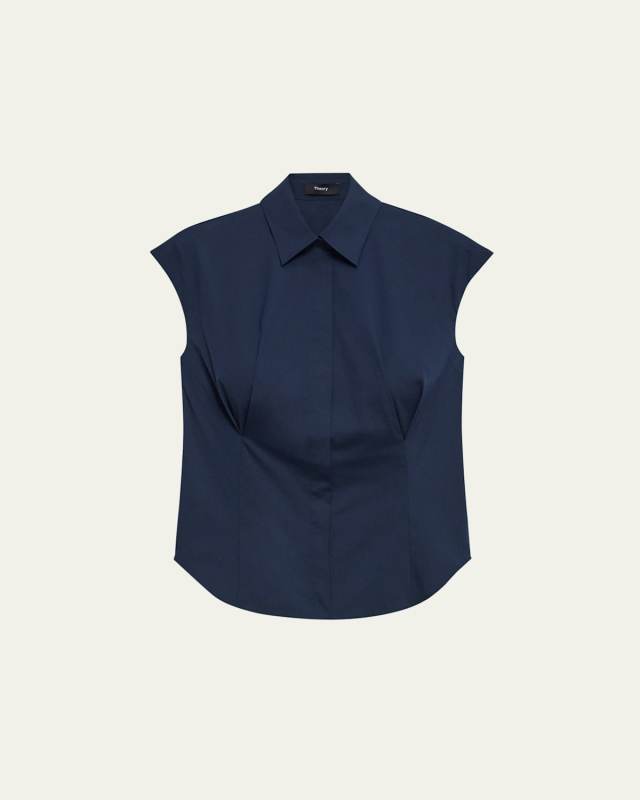 Cap-Sleeve Cinch Shirt